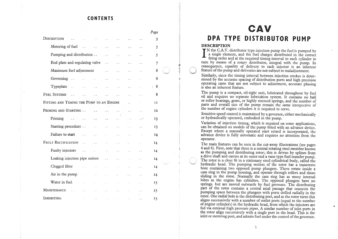  Lucas Cav Dpa Injection Pump Instruction Book manual page 3