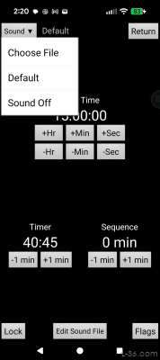 RC Timer built-in sound-file editor
