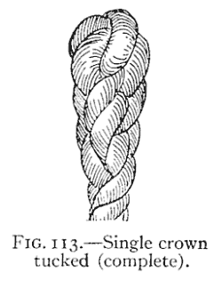 Illustration: FIG. 113.—Single crown tucked (complete).