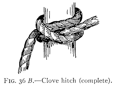 Illustration: FIG. 36 <i>B</i>.—Clove hitch (complete).