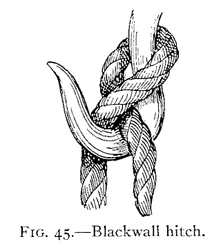Illustration: FIG. 45.—Blackwall hitch.