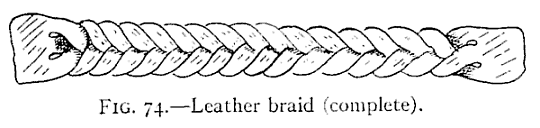Illustration: FIG. 74.—Leather braid (complete).