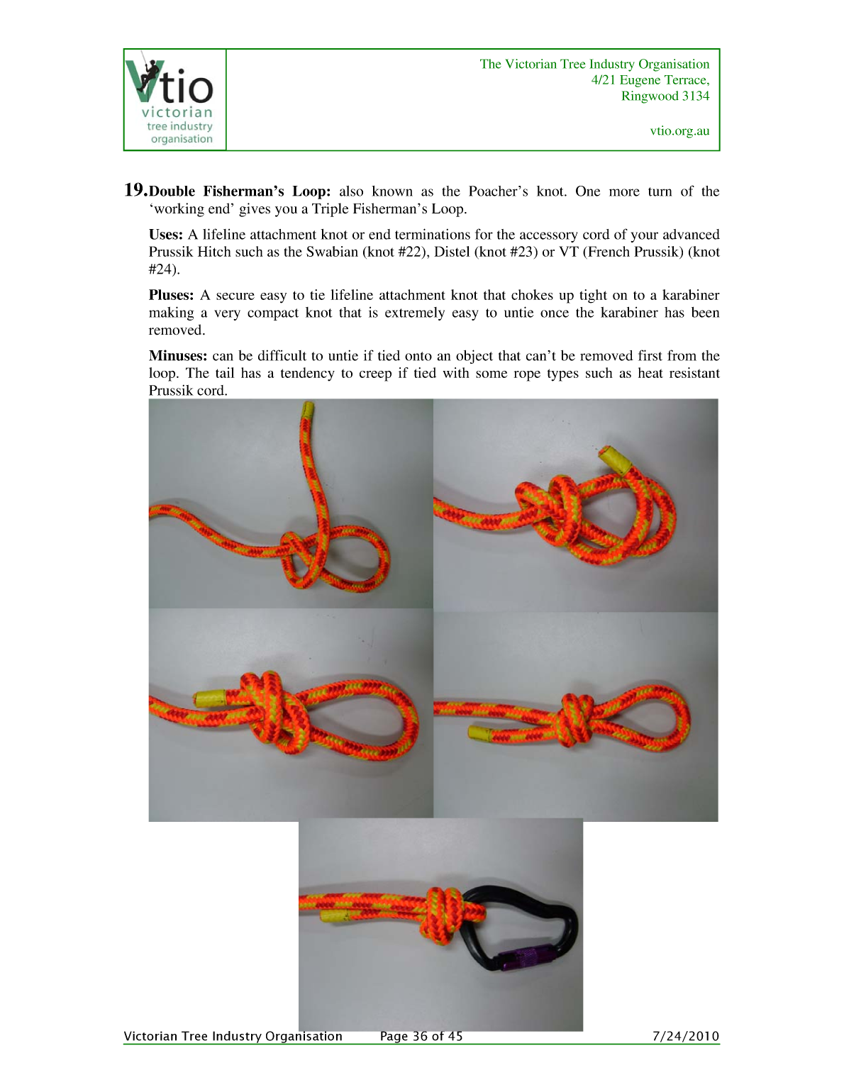 Knots for Arboriculture