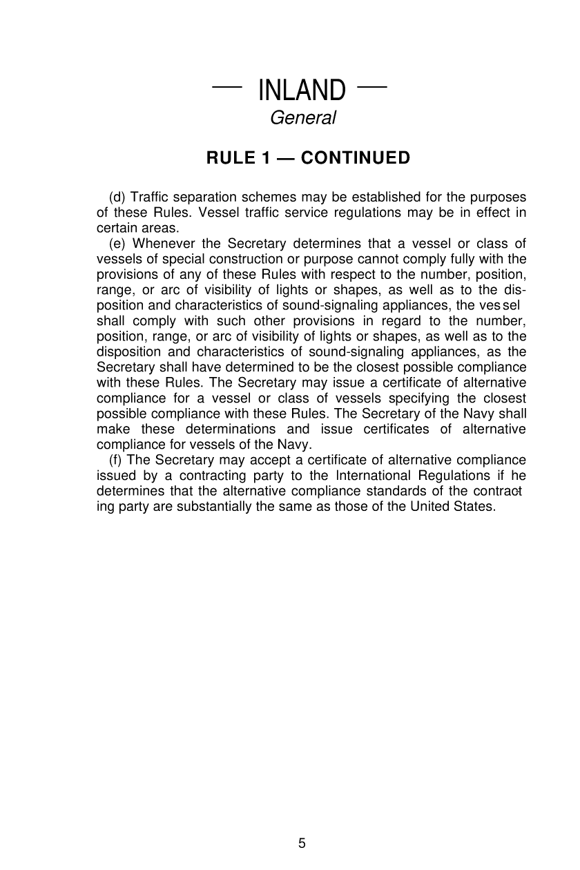 United States Coast Guard Navigation Rules