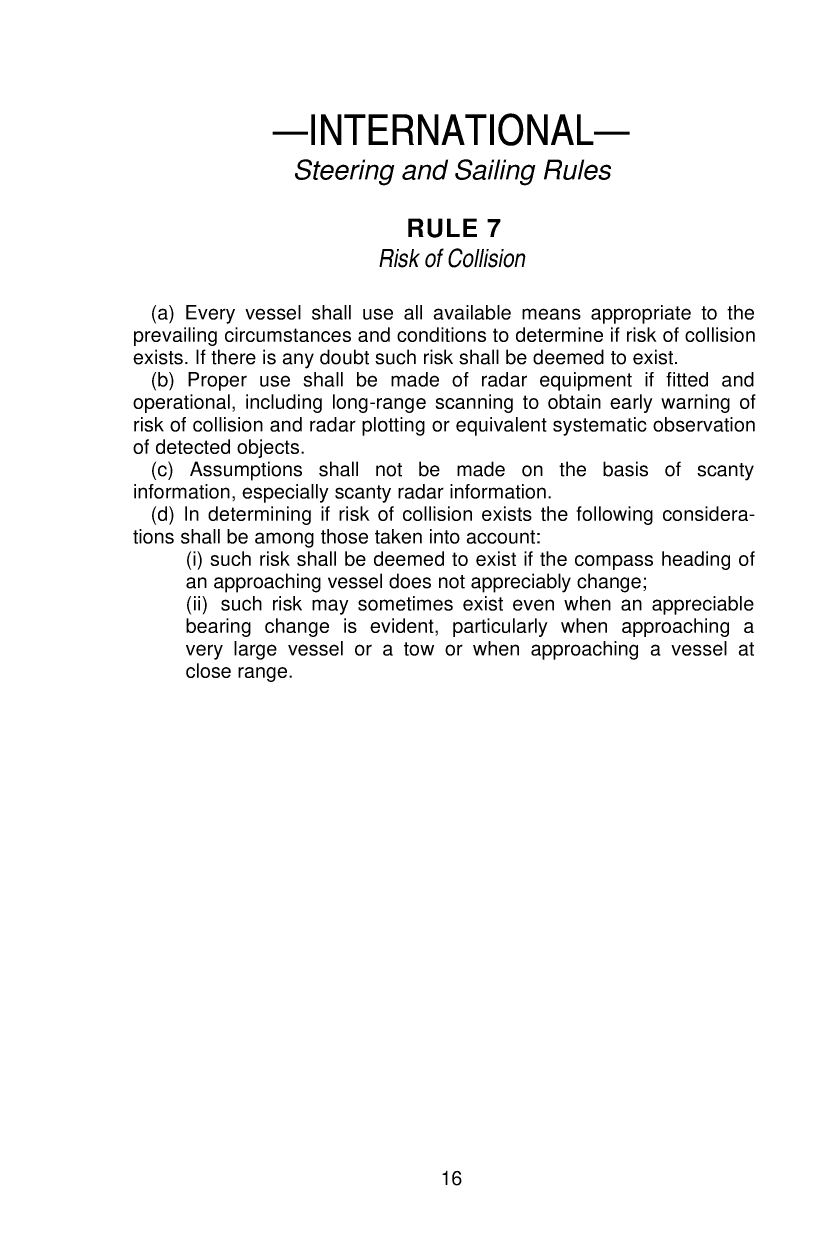 United States Coast Guard Navigation Rules