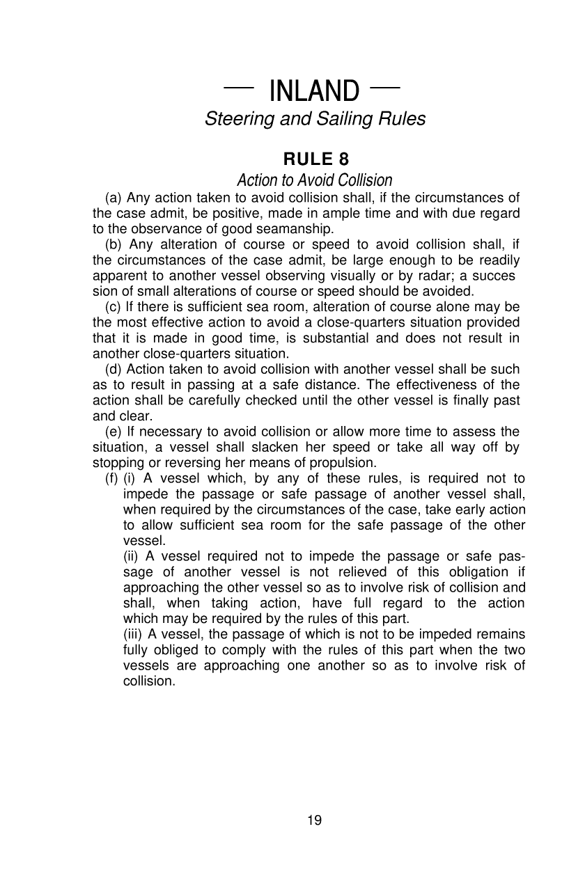 United States Coast Guard Navigation Rules