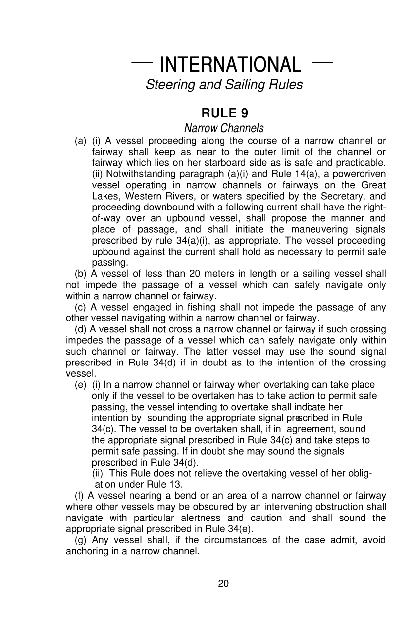 United States Coast Guard Navigation Rules