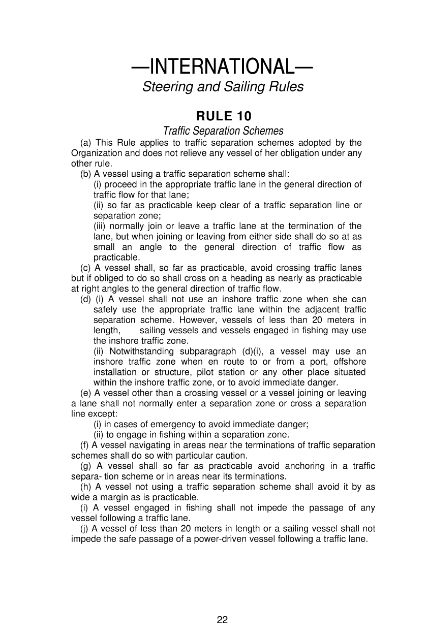 United States Coast Guard Navigation Rules