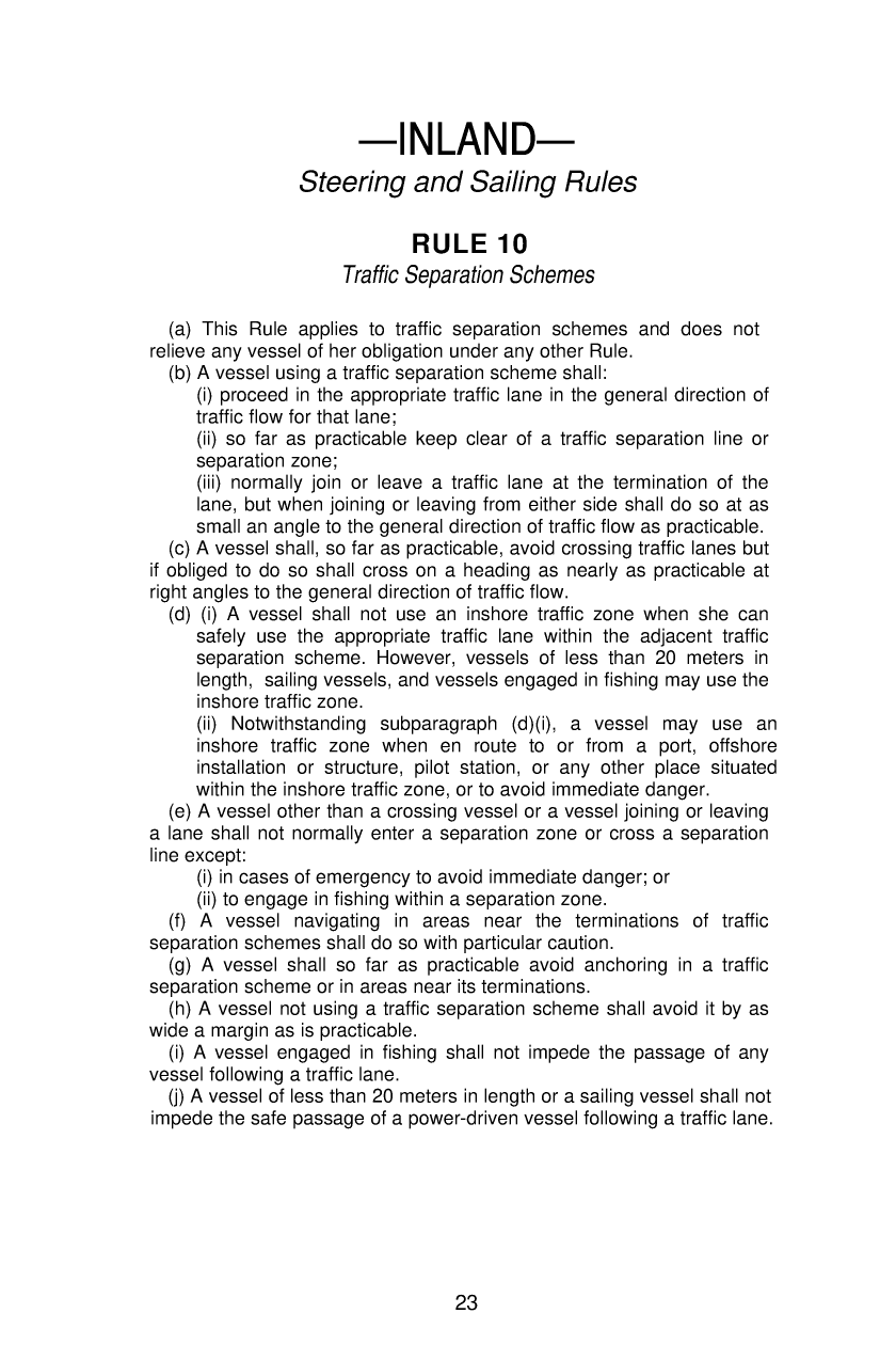 United States Coast Guard Navigation Rules