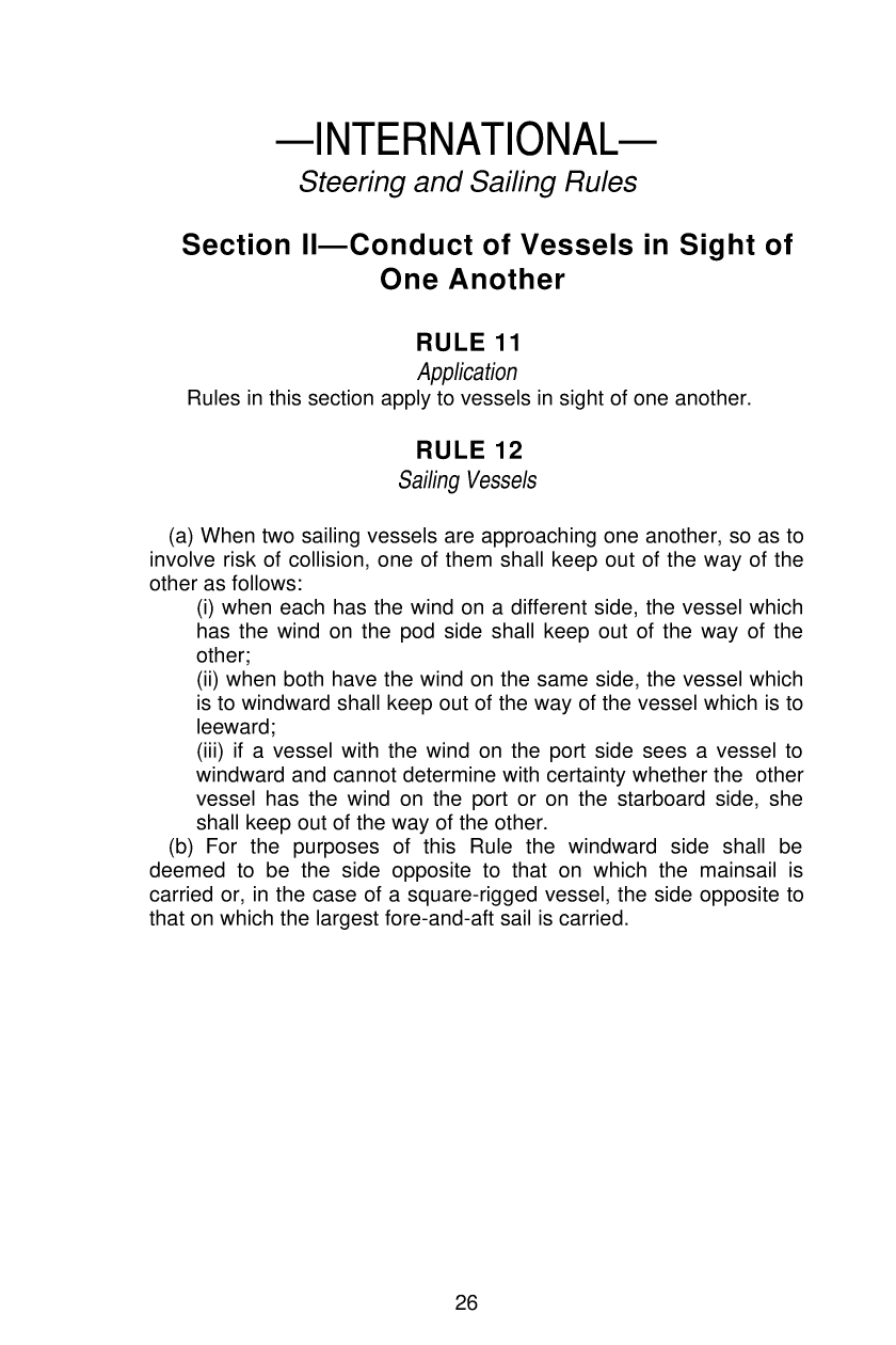 United States Coast Guard Navigation Rules