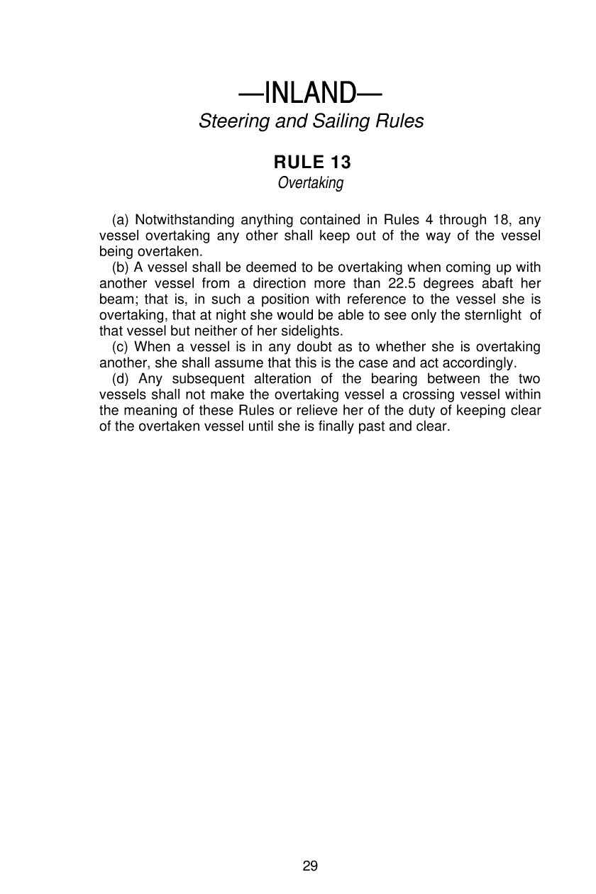 United States Coast Guard Navigation Rules