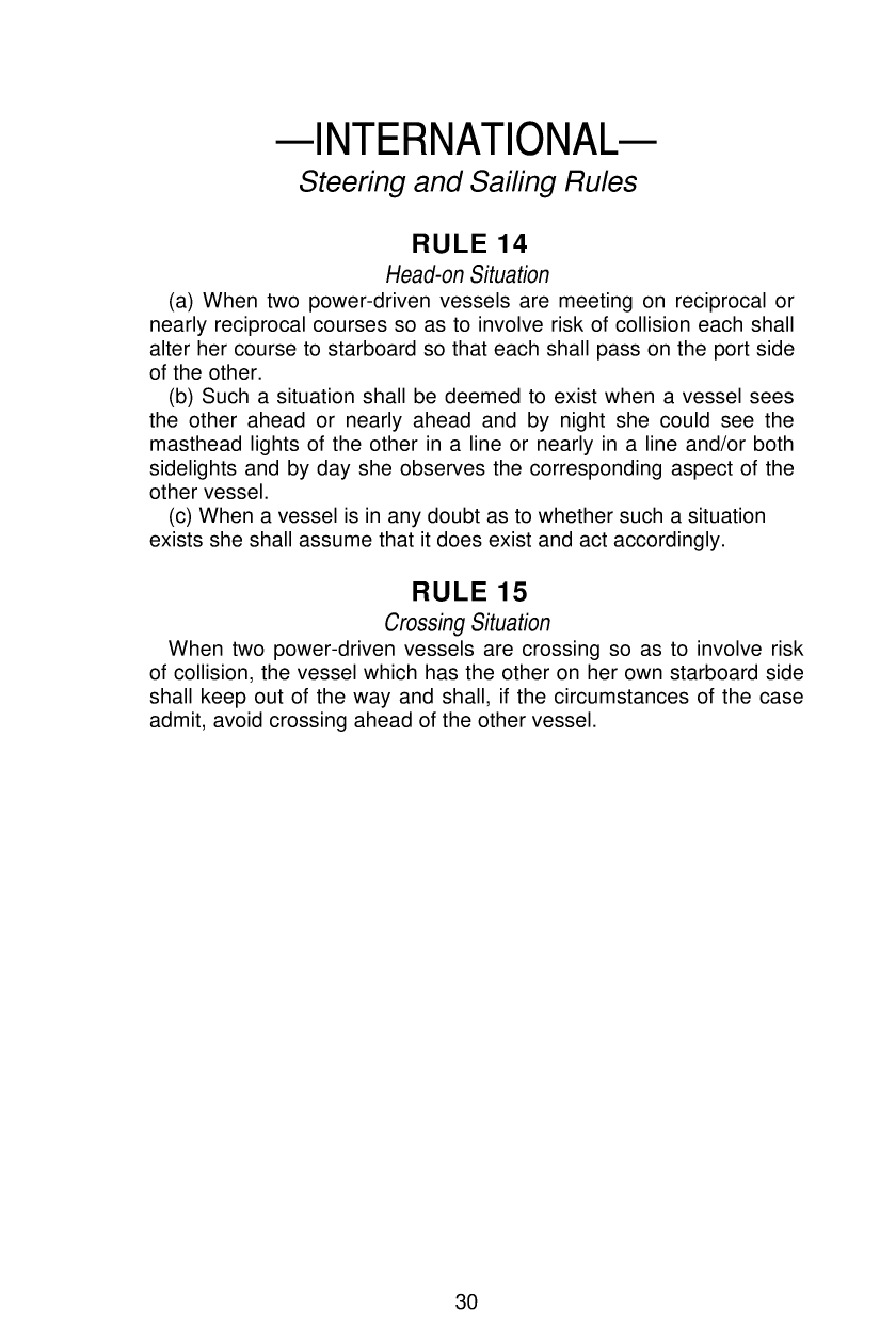 United States Coast Guard Navigation Rules