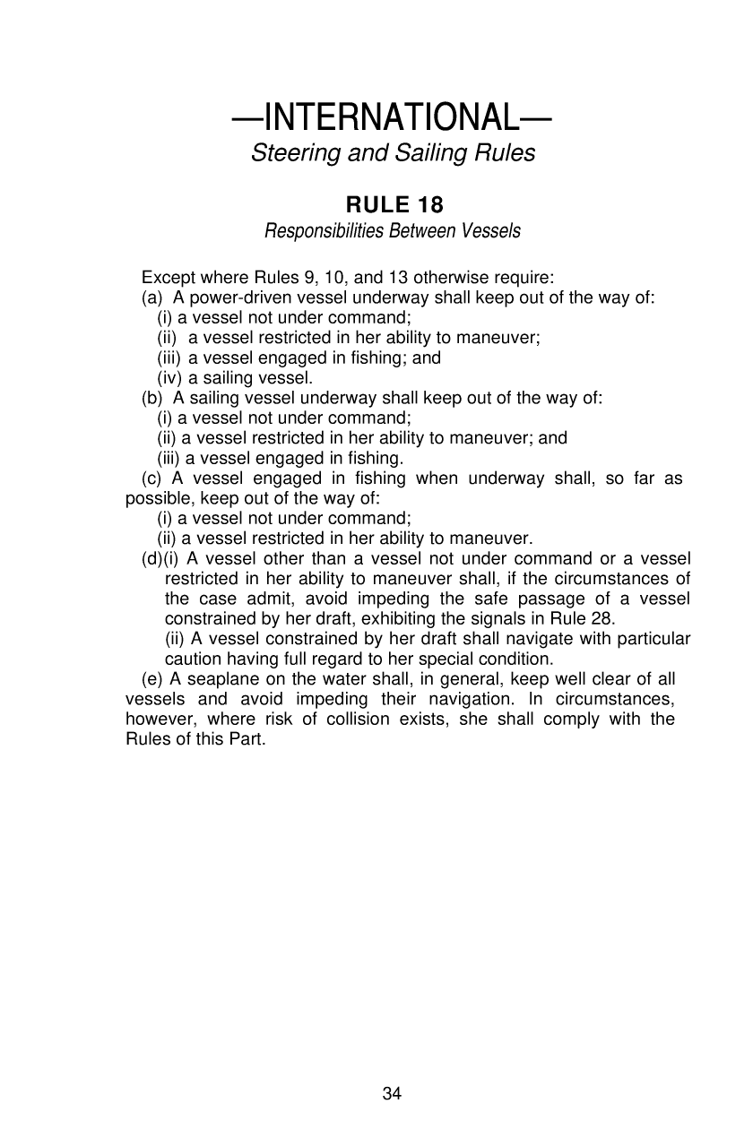 United States Coast Guard Navigation Rules