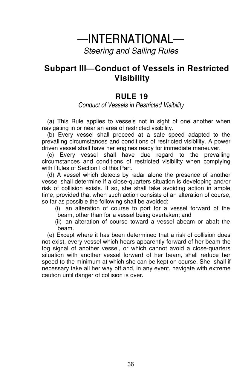 United States Coast Guard Navigation Rules