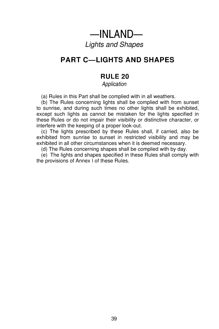 United States Coast Guard Navigation Rules