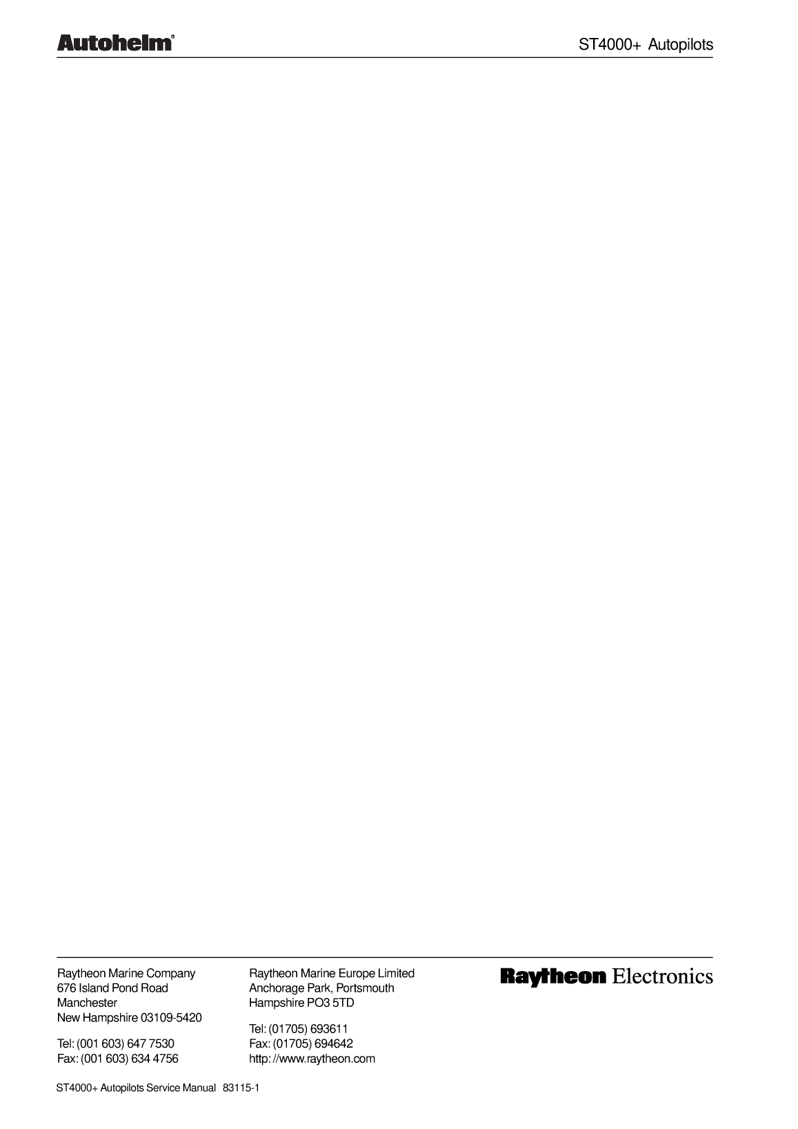 Autohelm Autopilot st4000