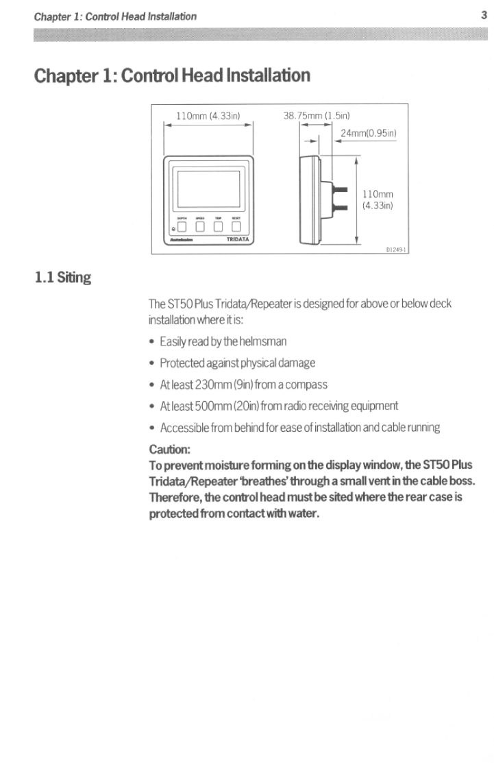 Autohelm st50 Tridata