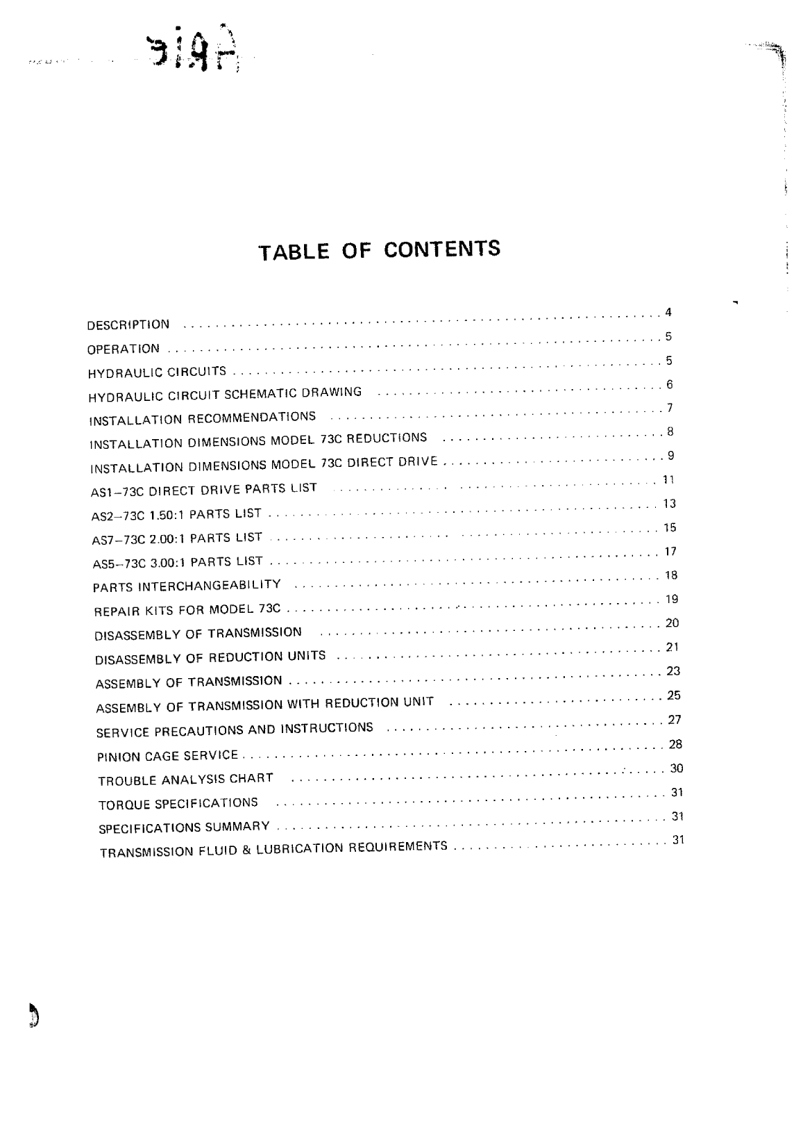 Borg Warner Velvet 73c Service Manual