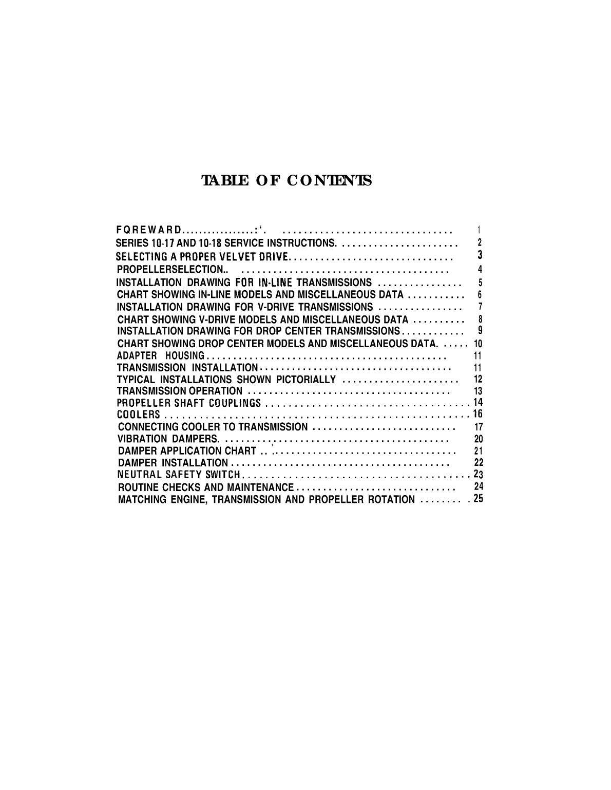 Borg Warner Velvet Drive Marine Installation