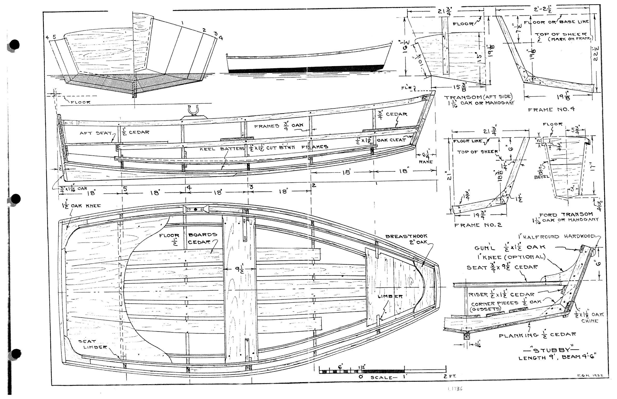 ' Dinghy Plans Stubby'