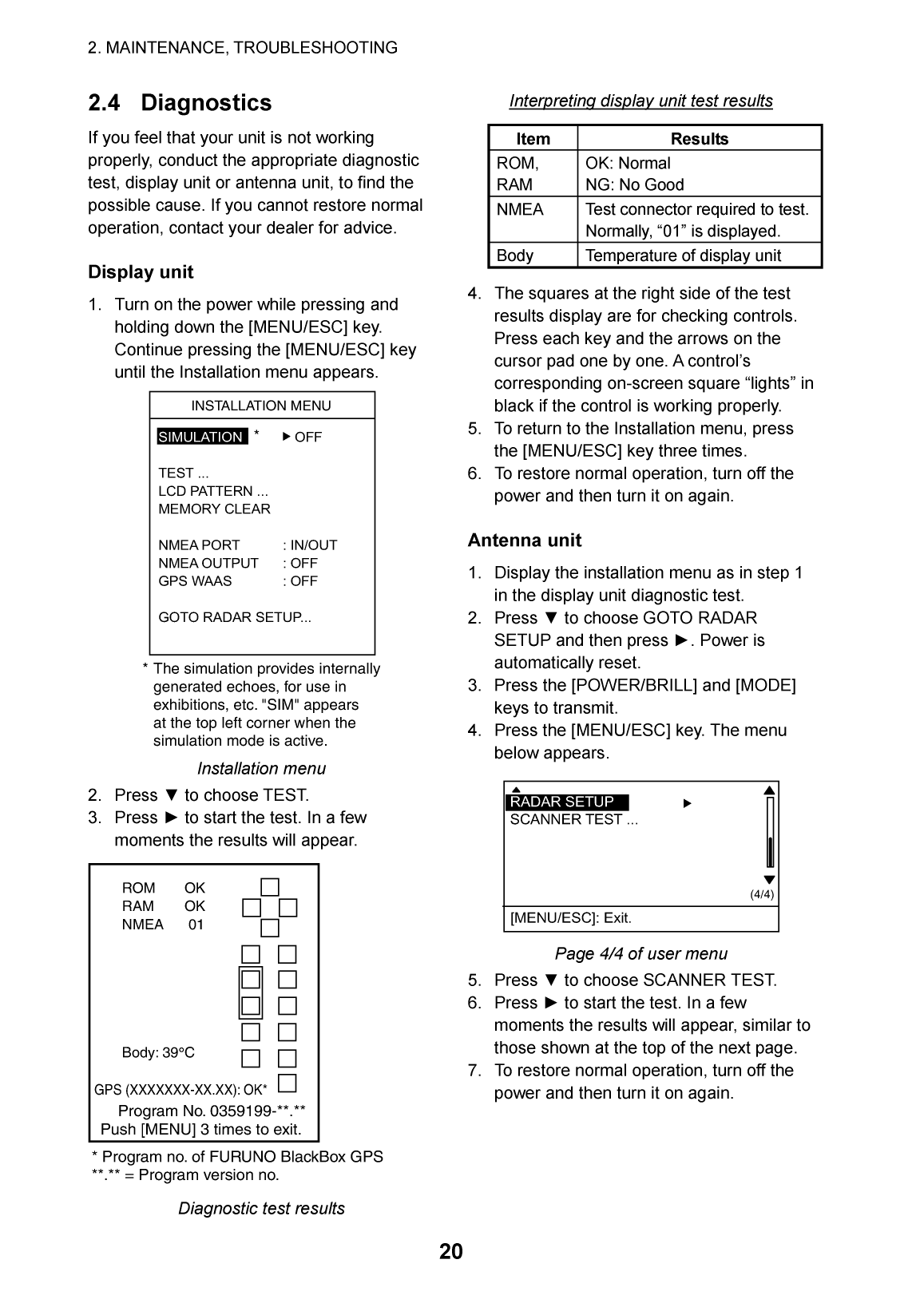 Furuno 1715 Radar Operator