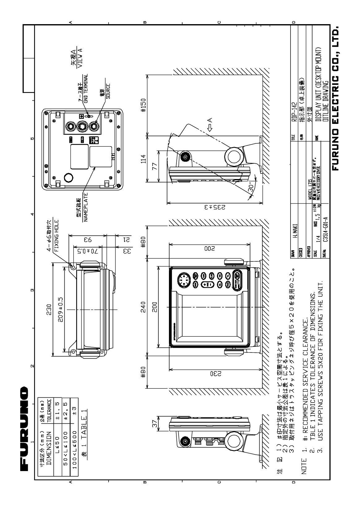 Furuno 1715 Radar Operator