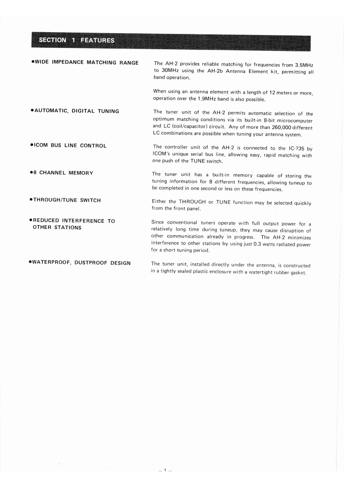 Icom ic ah 2 Manual and Schematic