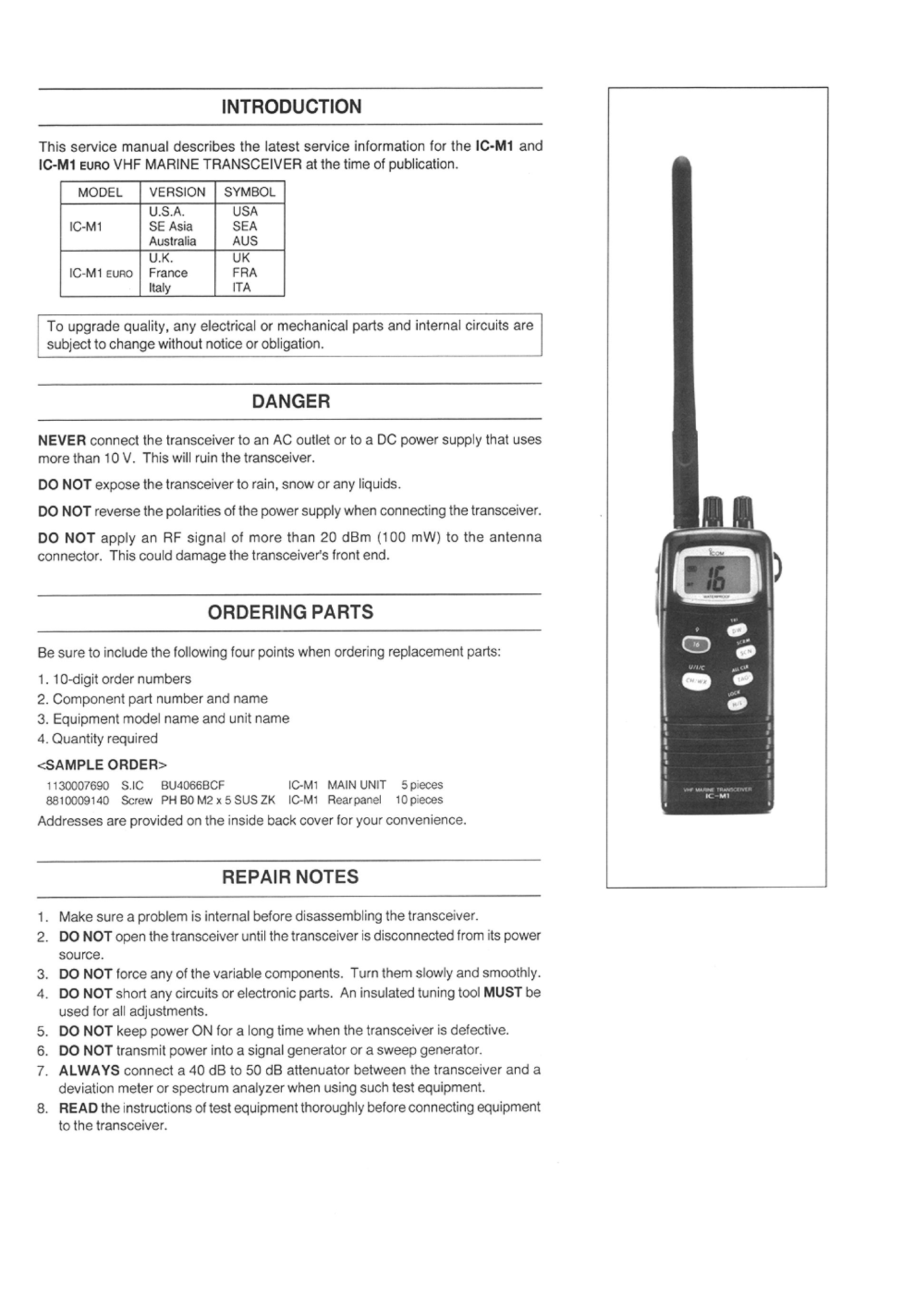 Icom Ic m1euro