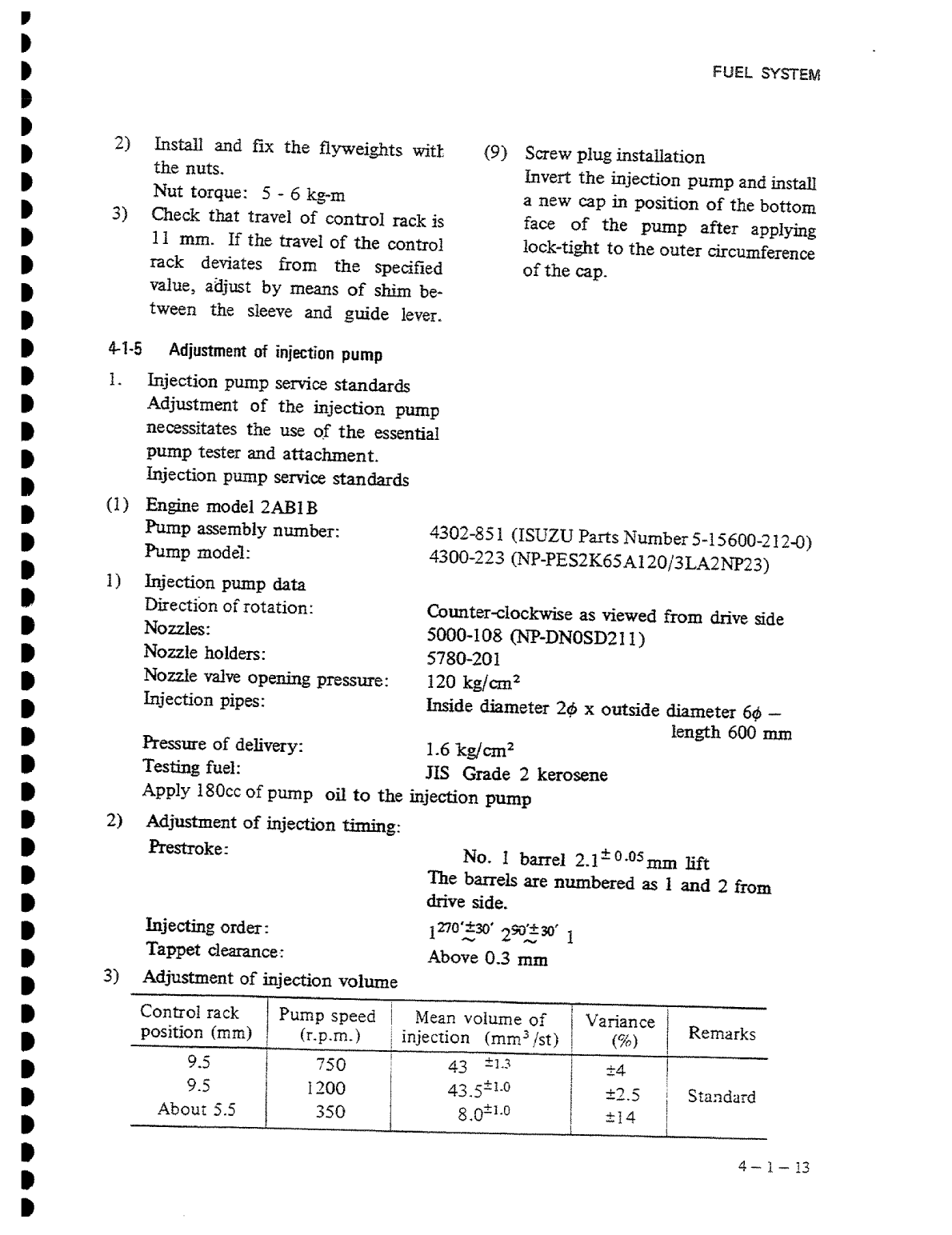 Isuzu 2aa1 to 3ab1 Workshop Manual
