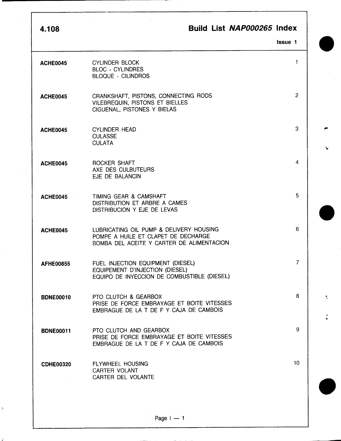 Perkins 4.108m Parts Manual