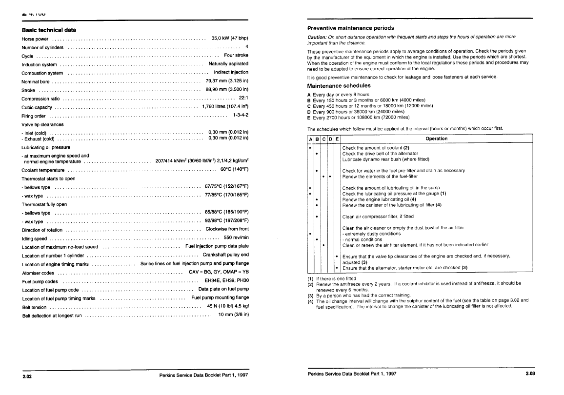 Perkins Service Data Book Part 1