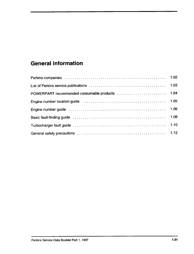 Perkins Service Data Book Part 1