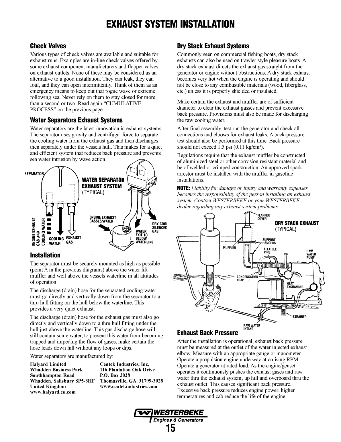 Westerbeke Marine Engine Installation Manual