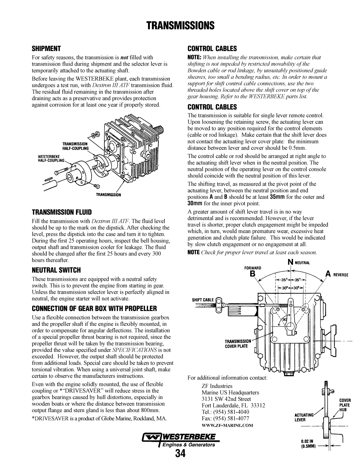 Westerbeke Marine Engine Installation Manual