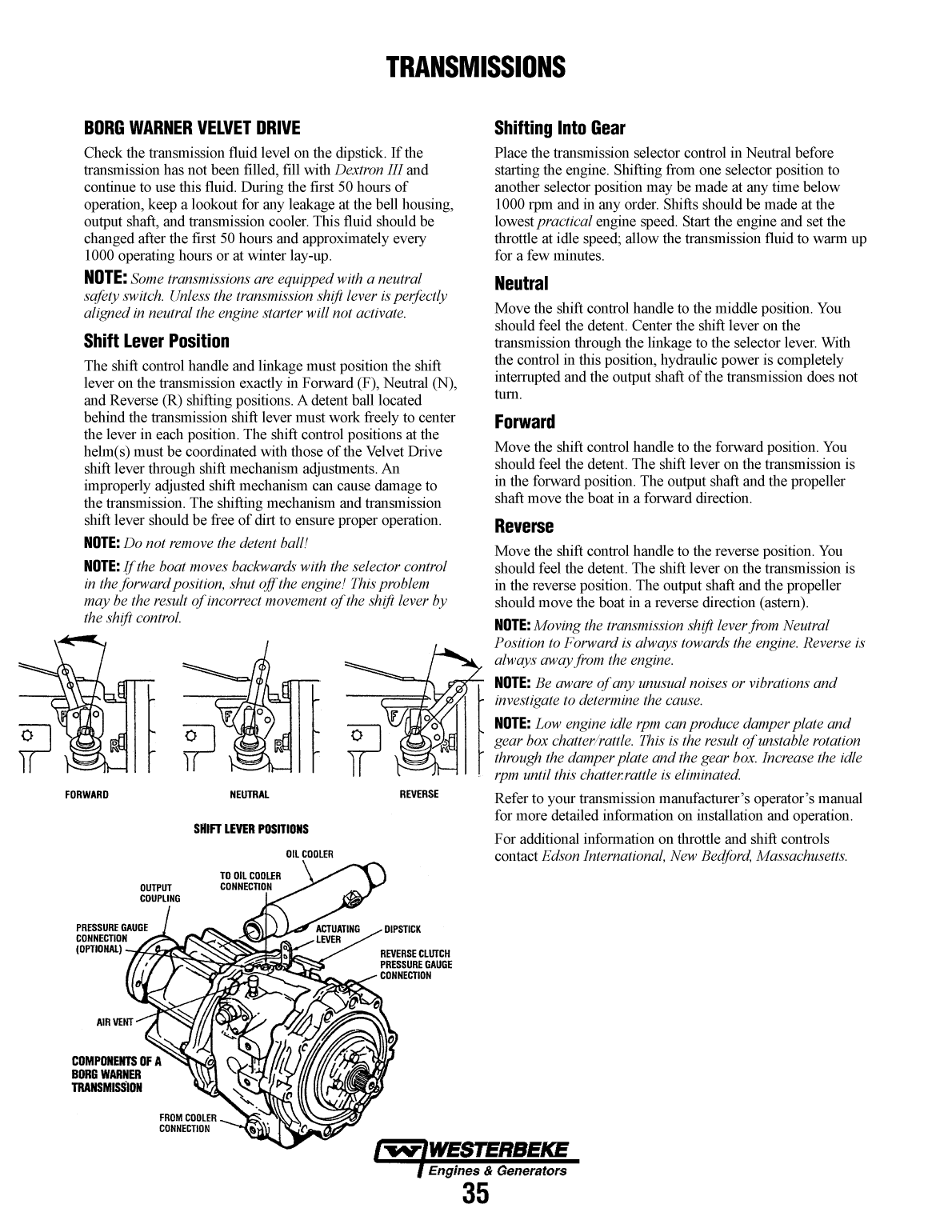 Westerbeke Marine Engine Installation Manual