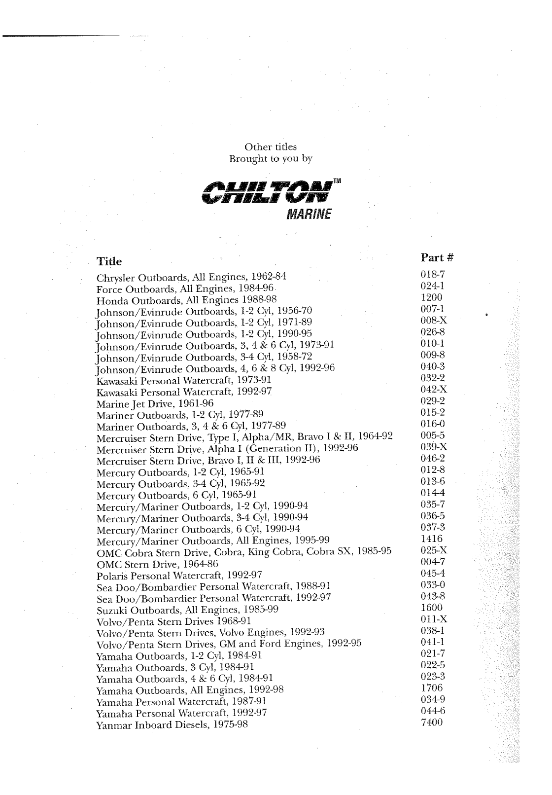 Qm Gm hm 4jh 4jh2 Repair Manual