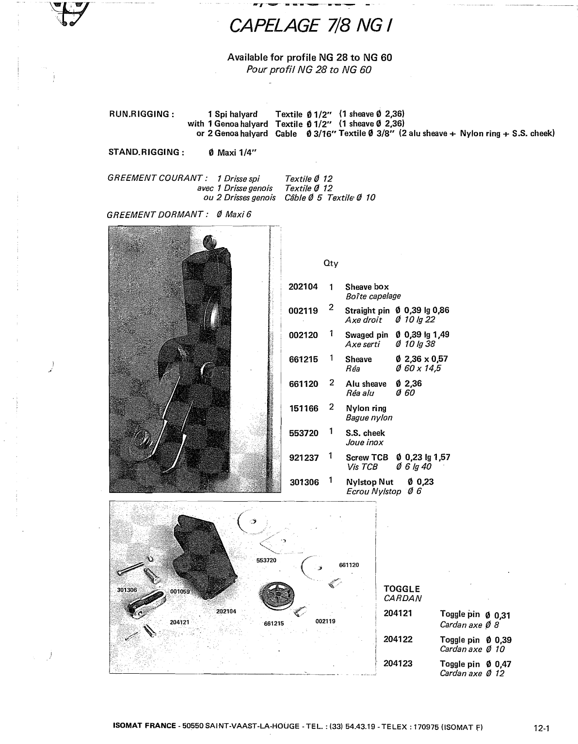Isomat Spares Alumnum. Masts