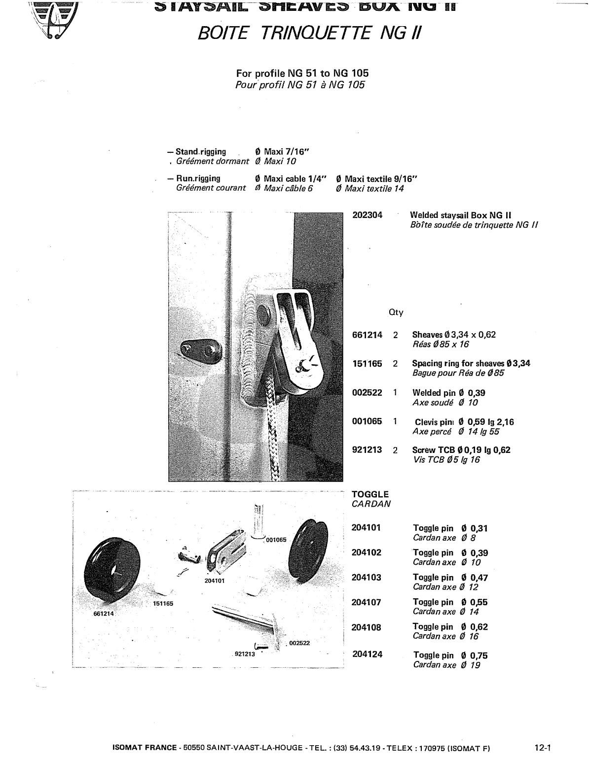 Isomat Spares Alumnum. Masts