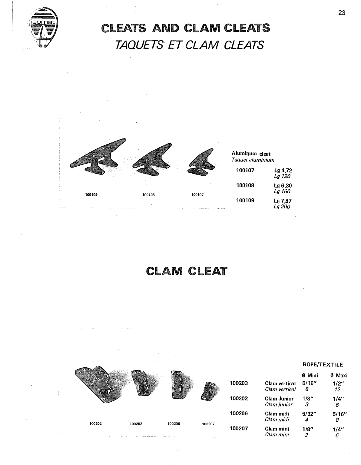 Isomat Spares Alumnum. Masts