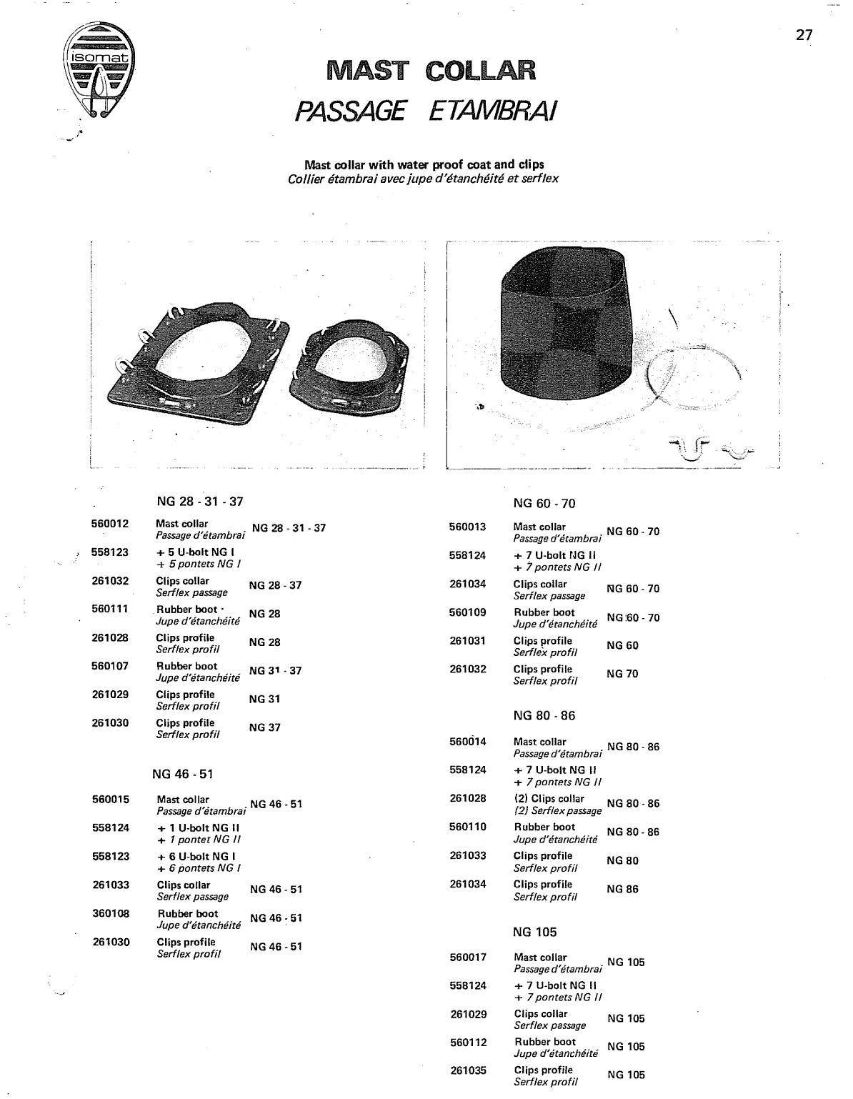 Isomat Spares Alumnum. Masts
