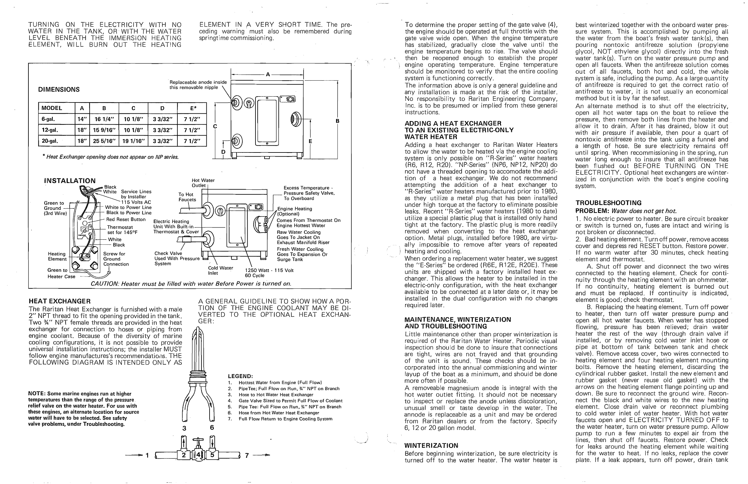 Raritan Electric Water Heater