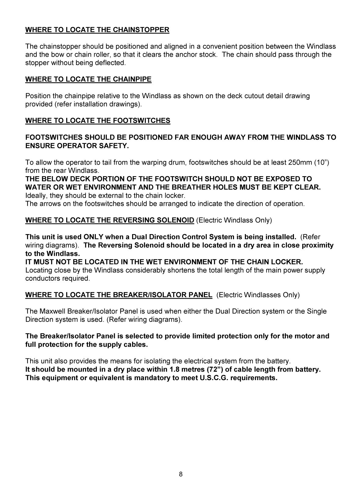 Maxwell Marine 1500 Hwc Windlass Manual