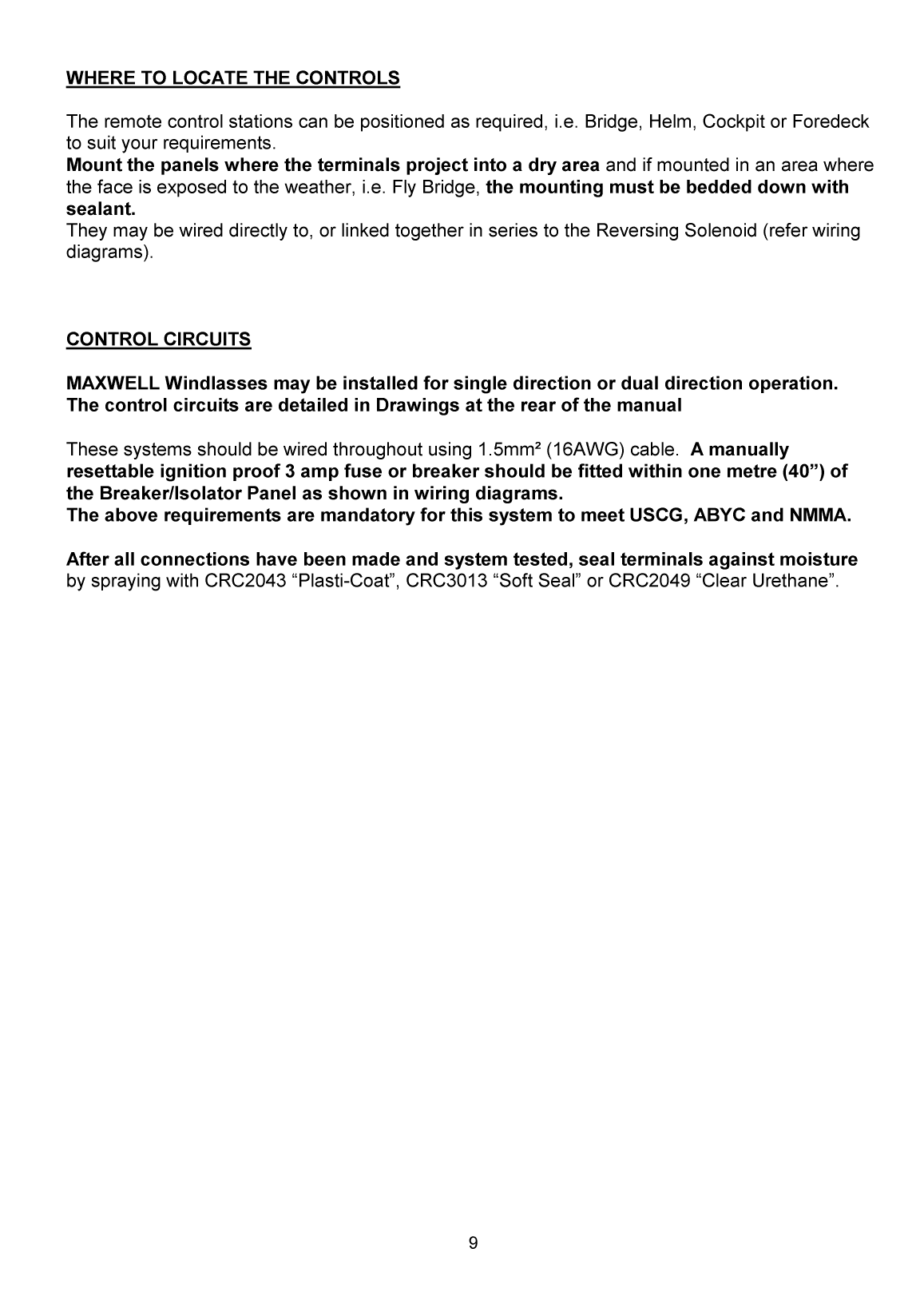 Maxwell Marine 1500 Hwc Windlass Manual