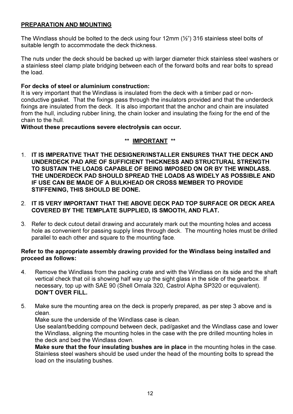 Maxwell Marine 1500 Hwc Windlass Manual