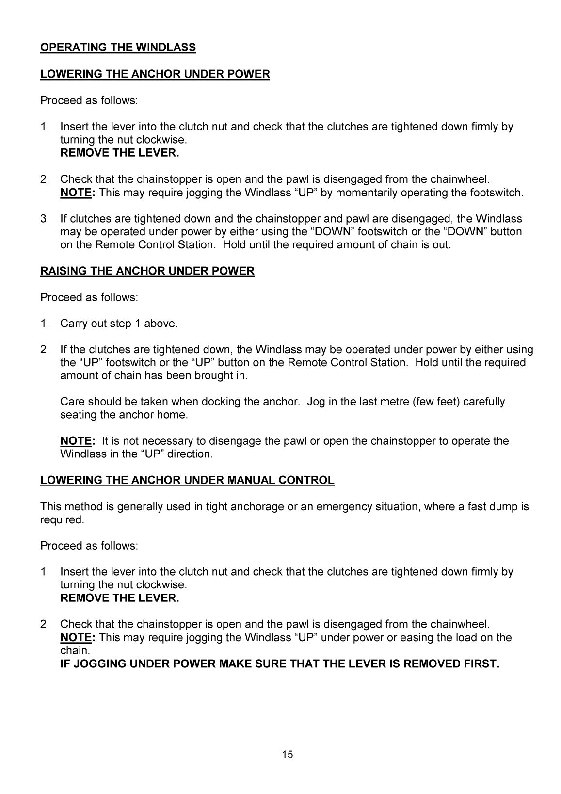 Maxwell Marine 1500 Hwc Windlass Manual