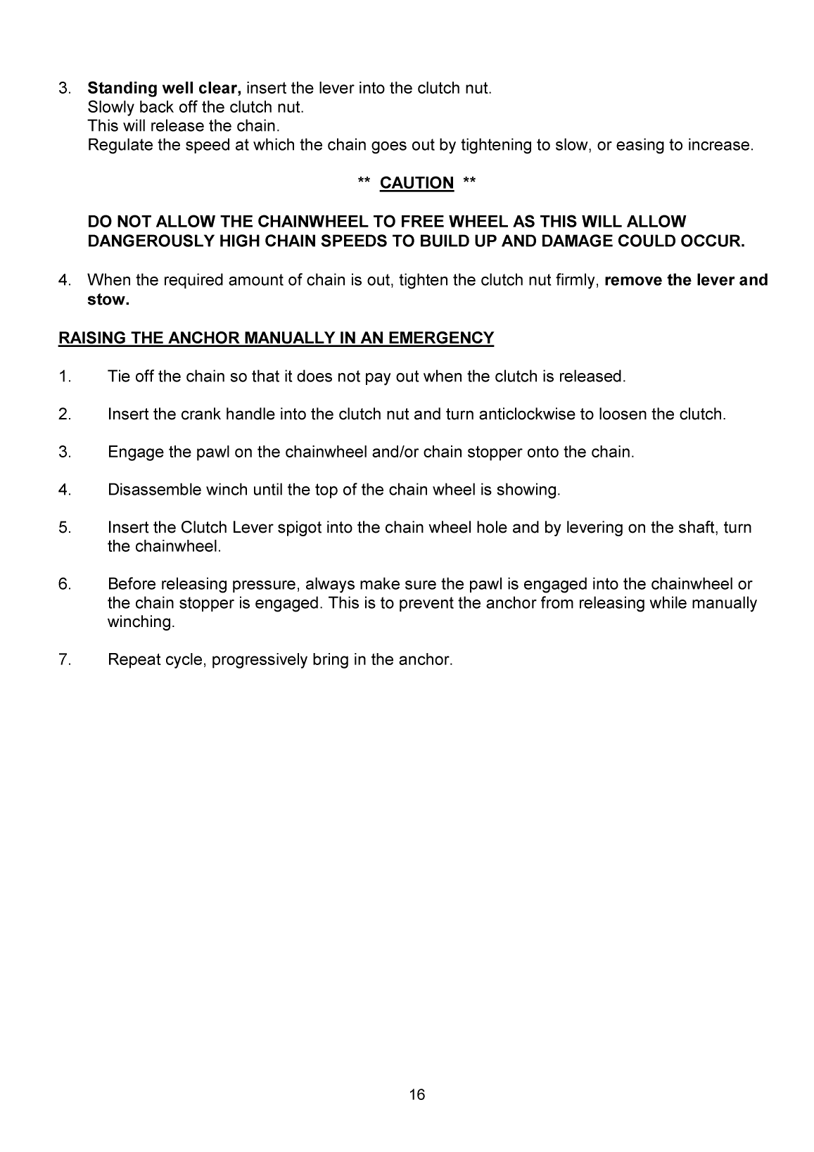 Maxwell Marine 1500 Hwc Windlass Manual