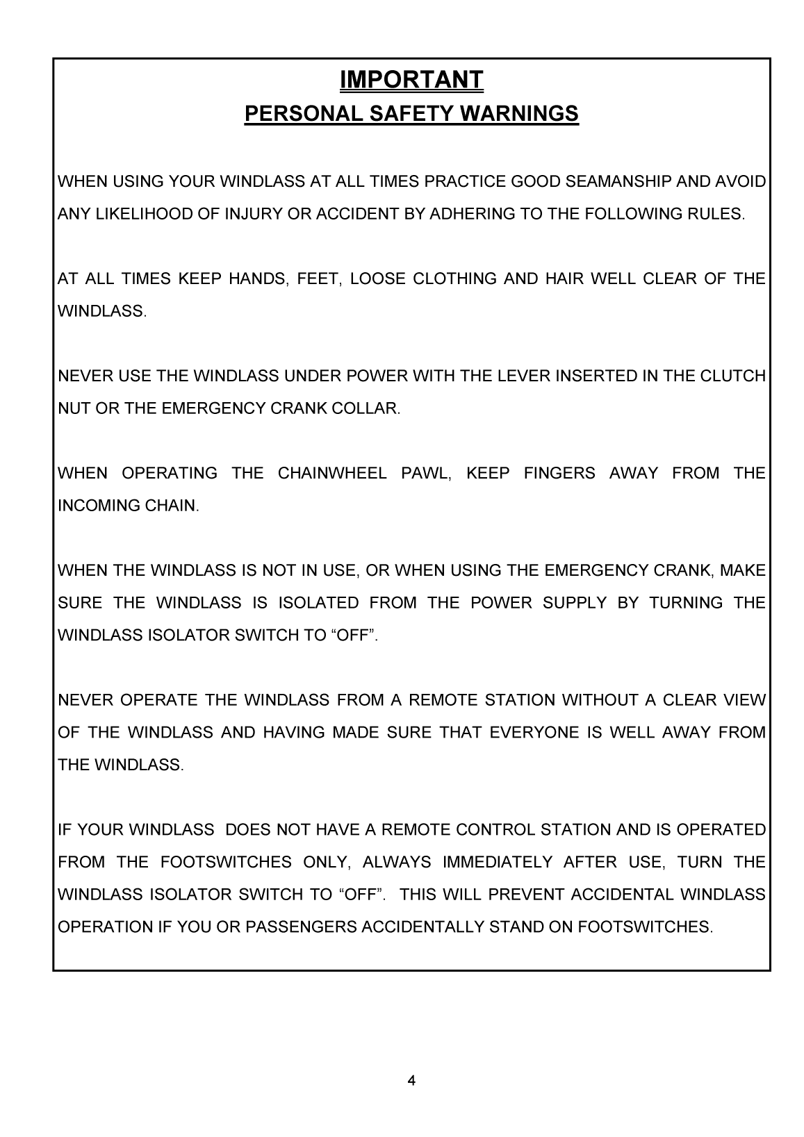 Maxwell Marine 1500 Hwc Windlass Manual