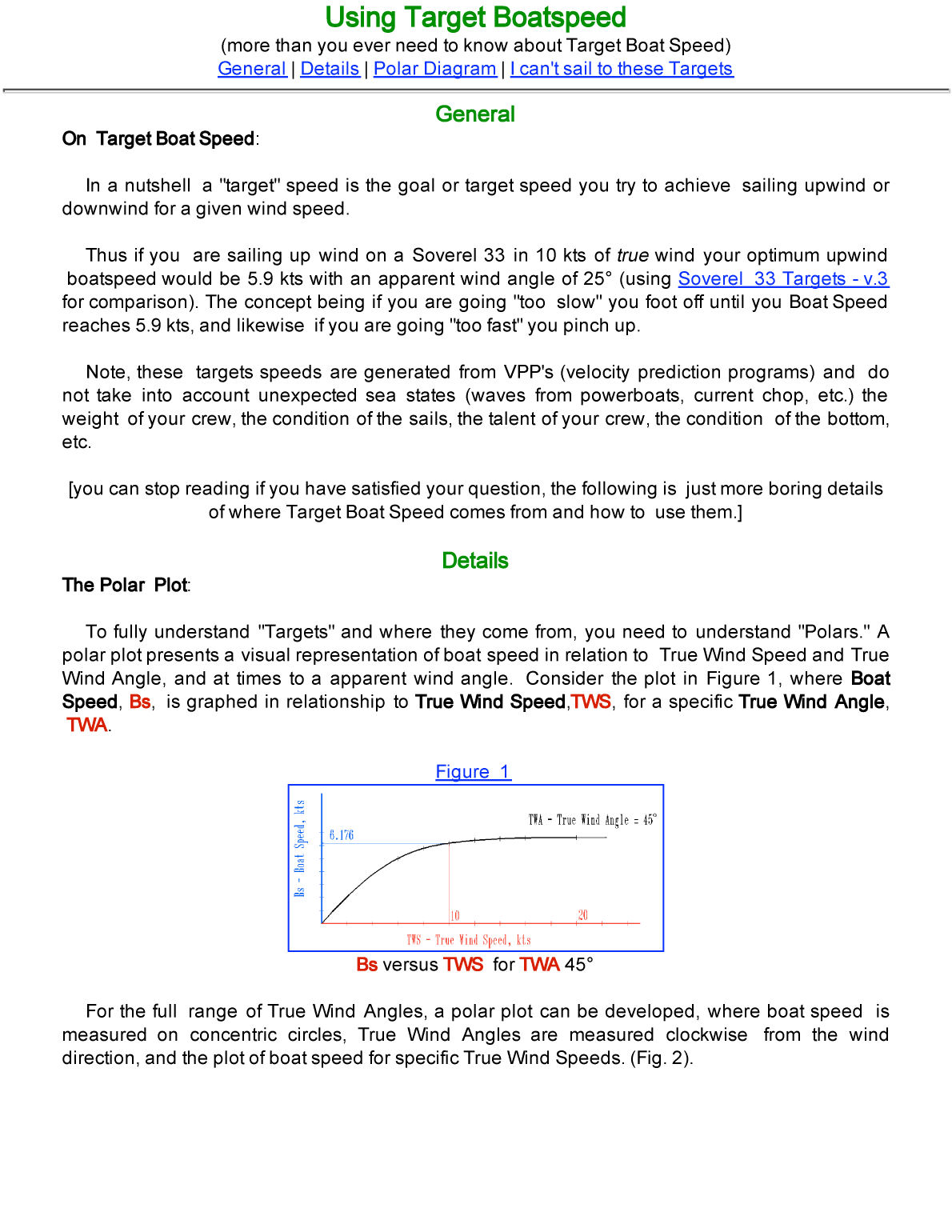 Using Target Boat Speed