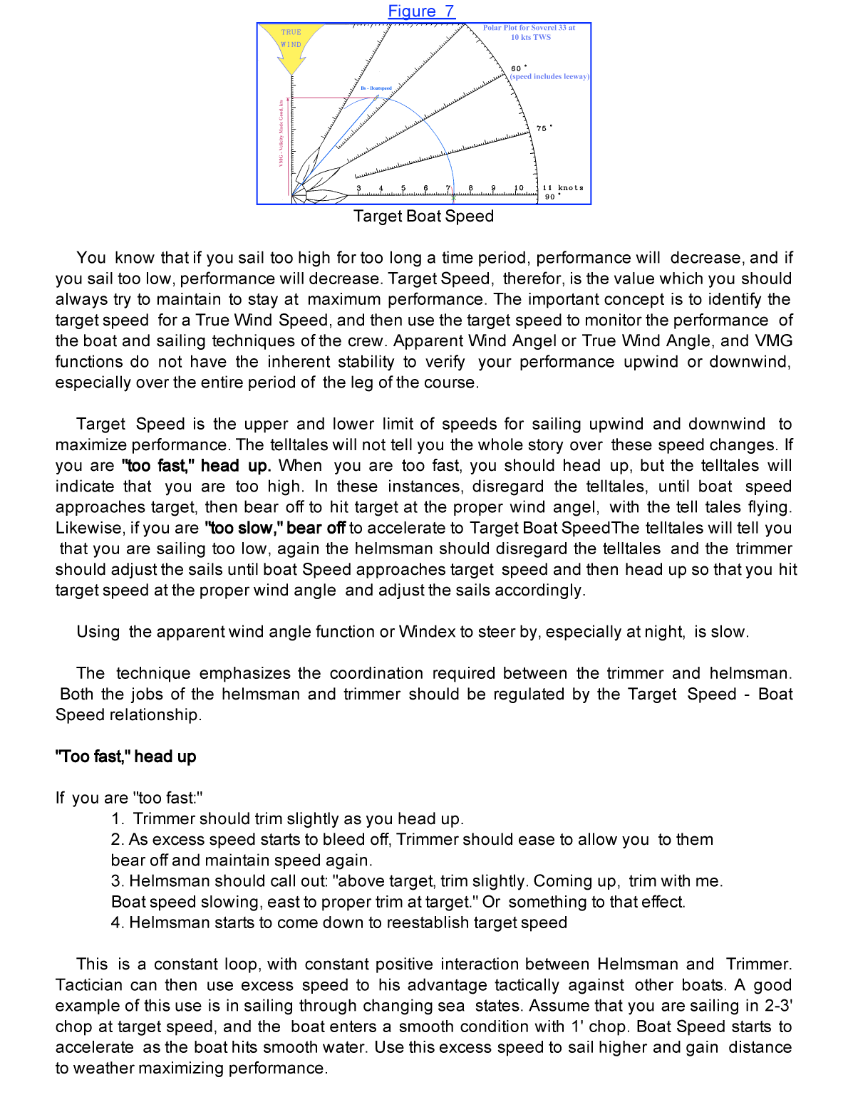 Using Target Boat Speed