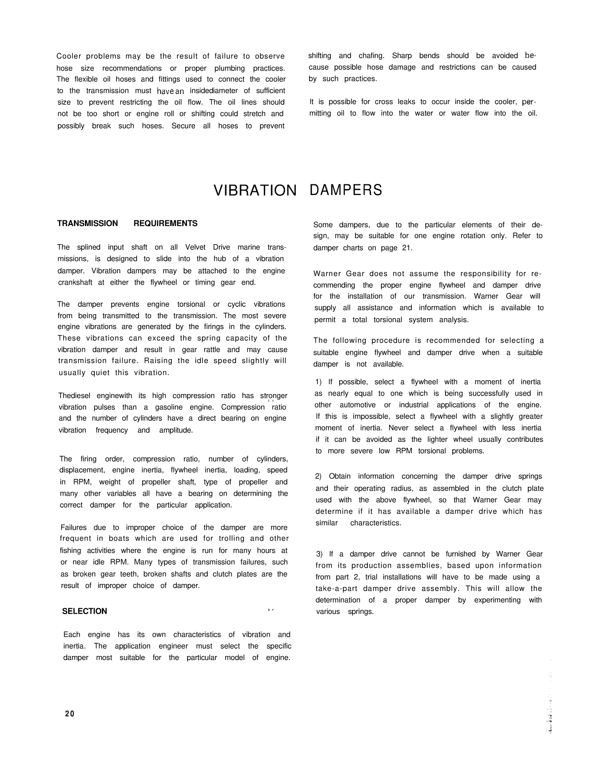 Borg Warner Velvet Drive Marine Installation